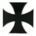 Black Iron Cross Lapel Pin